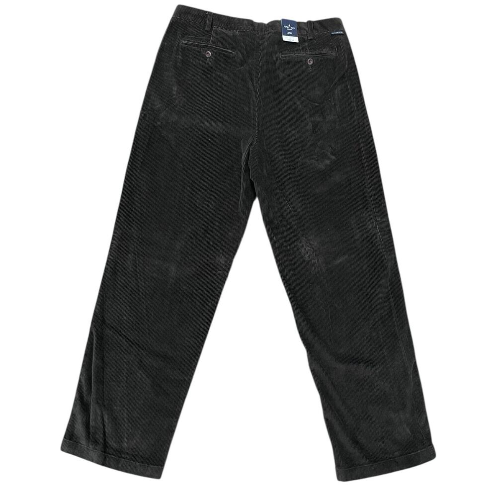 NWT Nautica Clipper Corduroy Men’s 38 W X 34L Dress Pants Casual Relax Fit Flat - Picture 1 of 10